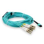 Picture of 25m MPO/UPC to 4xLC/UPC Duplex Aqua OM4 OFNP (Plenum-Rated) 8-Strand Fiber Fanout Cable