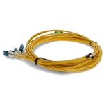 Picture of 2m MPO/APC to 4xLC/UPC Duplex Yellow OS2 OFNP (Plenum-Rated) 8-Strand SMF Fiber Fanout Cable