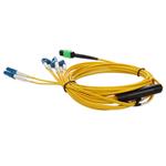 Picture of 4m MPO/APC to 4xLC/UPC Duplex Yellow OS2 LSZH 8-Strand SMF Fiber Fanout Cable