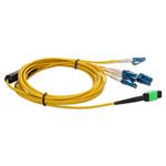Picture of 4m MPO/APC to 4xLC/UPC Duplex Yellow OS2 LSZH 8-Strand SMF Fiber Fanout Cable