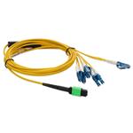 Picture of 4m MPO/APC to 4xLC/UPC Duplex Yellow OS2 LSZH 8-Strand SMF Fiber Fanout Cable