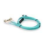 Picture of 5m MPO/UPC to 4xLC/UPC Duplex Aqua OM4 OFNR (Riser-Rated) 8-Strand Fiber Fanout Cable with 3m Breakout Legs