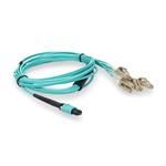Picture of 5m MPO/UPC to 4xLC/UPC Duplex Aqua OM4 OFNR (Riser-Rated) 8-Strand Fiber Fanout Cable with 3m Breakout Legs