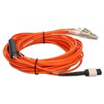 Picture of 5m MPO/UPC to 4xLC/UPC Duplex Orange OM1 OFNR (Riser-Rated) 8-Strand MMF Fiber Fanout Cable