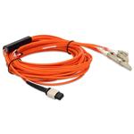 Picture of 5m MPO/UPC to 4xLC/UPC Duplex Orange OM1 OFNR (Riser-Rated) 8-Strand MMF Fiber Fanout Cable