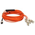 Picture of 5m MPO/UPC to 4xLC/UPC Duplex Orange OM1 OFNR (Riser-Rated) 8-Strand MMF Fiber Fanout Cable