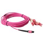 Picture of 7m MPO/UPC to 4xLC/UPC Duplex Magenta OM4 LSZH 8-Strand Fiber Fanout Cable