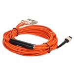 Picture of 9m MPO/UPC to 4xLC/UPC Duplex Orange OM1 OFNR (Riser-Rated) 8-Strand MMF Fiber Fanout Cable