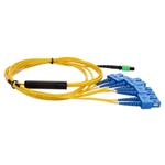 Picture of 5m MPO/APC to 4xSC Duplex (8xSC)/UPC Yellow OS2 OFNR (Riser-Rated) 8-Strand SMF Fiber Fanout Cable