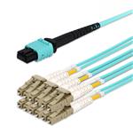 Picture of 0.5m MPO/UPC to 6xLC/UPC Duplex Aqua OM4 LSZH 12-Strand Fiber Patch Cable