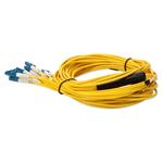 Picture of 10m MPO/APC to 6xLC/UPC Duplex Yellow OS2 OFNR (Riser-Rated) 12-Strand SMF Fiber Fanout Cable