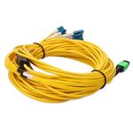 Picture of 10m MPO/APC to 6xLC/UPC Duplex Yellow OS2 OFNR (Riser-Rated) 12-Strand SMF Fiber Fanout Cable