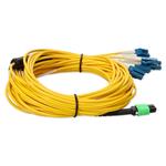 Picture of 10m MPO/APC to 6xLC/UPC Duplex Yellow OS2 OFNR (Riser-Rated) 12-Strand SMF Fiber Fanout Cable