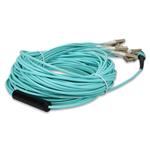 Picture of 15m MPO/UPC to 6xLC/UPC Duplex Aqua OM3 OFNR (Riser-Rated) 12-Strand Fiber Fanout Cable