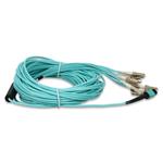 Picture of 15m MPO/UPC to 6xLC/UPC Duplex Aqua OM3 OFNR (Riser-Rated) 12-Strand Fiber Fanout Cable