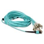 Picture of 15m MPO/UPC to 6xLC/UPC Duplex Aqua OM3 OFNR (Riser-Rated) 12-Strand Fiber Fanout Cable