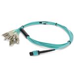 Picture of 2m MPO/UPC to 6xLC/UPC Duplex Aqua OM3 OFNR (Riser-Rated) 12-Strand Fiber Fanout Cable
