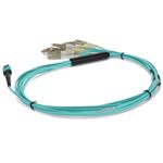 Picture of 2m MPO/UPC to 6xLC/UPC Duplex Aqua OM3 OFNR (Riser-Rated) 12-Strand Fiber Fanout Cable
