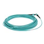 Picture of 11m MPO/UPC (Male) to MPO/UPC Aqua OM4 OFNR (Riser-Rated) 12-Strand Fiber Patch Cable