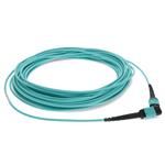 Picture of 11m MPO/UPC (Male) to MPO/UPC Aqua OM4 OFNR (Riser-Rated) 12-Strand Fiber Patch Cable