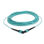 Picture of 11m MPO/UPC (Male) to MPO/UPC Aqua OM4 OFNR (Riser-Rated) 12-Strand Fiber Patch Cable