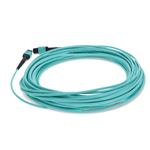 Picture of 12m MPO/UPC (Male) to MPO/UPC Aqua OM4 OFNR (Riser-Rated) 12-Strand Fiber Patch Cable
