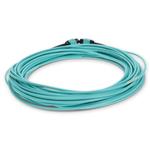 Picture of 12m MPO/UPC (Male) to MPO/UPC Aqua OM4 OFNR (Riser-Rated) 12-Strand Fiber Patch Cable
