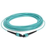Picture of 12m MPO/UPC (Male) to MPO/UPC Aqua OM4 OFNR (Riser-Rated) 12-Strand Fiber Patch Cable