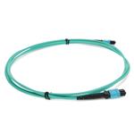 Picture of 1.5m MPO/UPC (Male) to MPO/UPC Aqua OM4 OFNR (Riser-Rated) 12-Strand Fiber Patch Cable