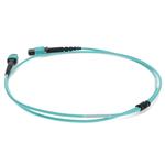 Picture of 2m MPO/UPC (Male) to MPO/UPC Aqua OM4 OFNR (Riser-Rated) 12-Strand Fiber Patch Cable