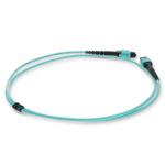 Picture of 2m MPO/UPC (Male) to MPO/UPC Aqua OM4 OFNR (Riser-Rated) 12-Strand Fiber Patch Cable