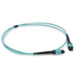 Picture of 2m MPO/UPC (Male) to MPO/UPC Aqua OM4 OFNR (Riser-Rated) 12-Strand Fiber Patch Cable
