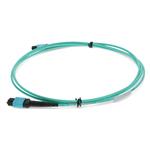 Picture of 4m MPO/UPC (Male) to MPO/UPC Aqua OM4 OFNR (Riser-Rated) 12-Strand Fiber Patch Cable