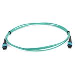Picture of 4m MPO/UPC (Male) to MPO/UPC Aqua OM4 OFNR (Riser-Rated) 12-Strand Fiber Patch Cable