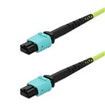 Picture of 0.5m MPO/UPC to MPO/UPC Lime Green OM5 OFNP (Plenum-Rated) 12-Strand Fiber Patch Cable
