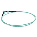 Picture of 1.5m MPO/UPC to MPO/UPC Aqua OM4 OFNR (Riser-Rated) 12-Strand Fiber Patch Cable