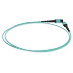 Picture of 1.5m MPO/UPC to MPO/UPC Aqua OM4 OFNR (Riser-Rated) 12-Strand Fiber Patch Cable