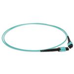 Picture of 1.5m MPO/UPC to MPO/UPC Aqua OM4 OFNR (Riser-Rated) 12-Strand Fiber Patch Cable