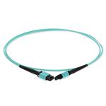 Picture of 1.5m MPO/UPC to MPO/UPC Aqua OM4 OFNR (Riser-Rated) 12-Strand Fiber Patch Cable