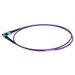 Picture of 10m MPO/UPC to MPO/UPC Purple OM4 OFNR (Riser-Rated) 12-Strand Fiber Patch Cable