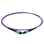 Picture of 10m MPO/UPC to MPO/UPC Purple OM4 OFNR (Riser-Rated) 12-Strand Fiber Patch Cable