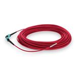 Picture of 11m MPO/UPC to MPO/UPC Red OM4 OFNR (Riser-Rated) 12-Strand Fiber Patch Cable