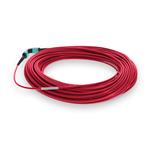 Picture of 11m MPO/UPC to MPO/UPC Red OM4 OFNR (Riser-Rated) 12-Strand Fiber Patch Cable