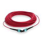 Picture of 11m MPO/UPC to MPO/UPC Red OM4 OFNR (Riser-Rated) 12-Strand Fiber Patch Cable