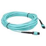 Picture of 12m MPO/UPC to MPO/UPC Aqua OM3 OFNR (Riser-Rated) 12-Strand Fiber Patch Cable