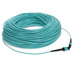 Picture of 140m MPO/UPC to MPO/UPC Aqua OM4 OFNR (Riser-Rated) 12-Strand Fiber Patch Cable
