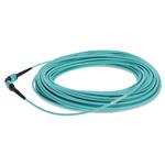Picture of 15m MPO/UPC to MPO/UPC Aqua OM3 OFNR (Riser-Rated) 12-Strand Fiber Patch Cable