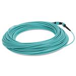 Picture of 15m MPO/UPC to MPO/UPC Aqua OM3 OFNR (Riser-Rated) 12-Strand Fiber Patch Cable
