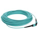 Picture of 15m MPO/UPC to MPO/UPC Aqua OM3 OFNR (Riser-Rated) 12-Strand Fiber Patch Cable