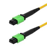 Picture of 15m MPO/APC to MPO/APC Yellow OS2 OFNP (Plenum-Rated) 12-Strand SMF Type-A (Straight) Fiber Patch Cable